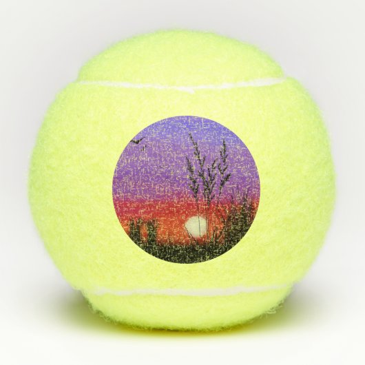 Rustig Tennisballen Lake Sunset (Voorkant)