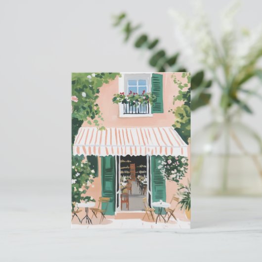 Rustig terras in Rome Briefkaart (Staand voorkant)