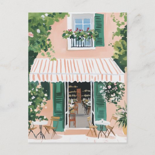 Rustig terras in Rome Briefkaart (Voorkant)