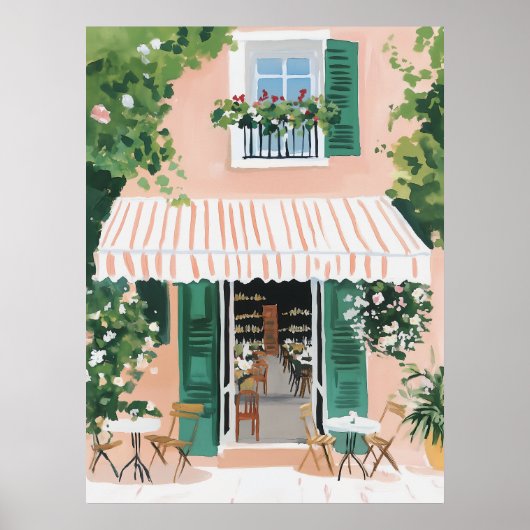 Rustig terras in Rome Poster (Voorkant)