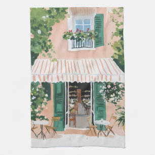 Rustig terras in Rome Theedoek