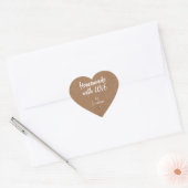 Rustig THUISGEMAAKT met LIEFDE Hart Sticker (Envelop)