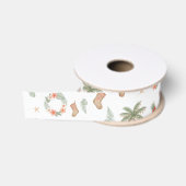 Rustig Tropisch Kerstfeest Grosgrain Lint (Spoel)