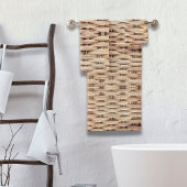 rustig tropisch strand woven wicker bad handdoek