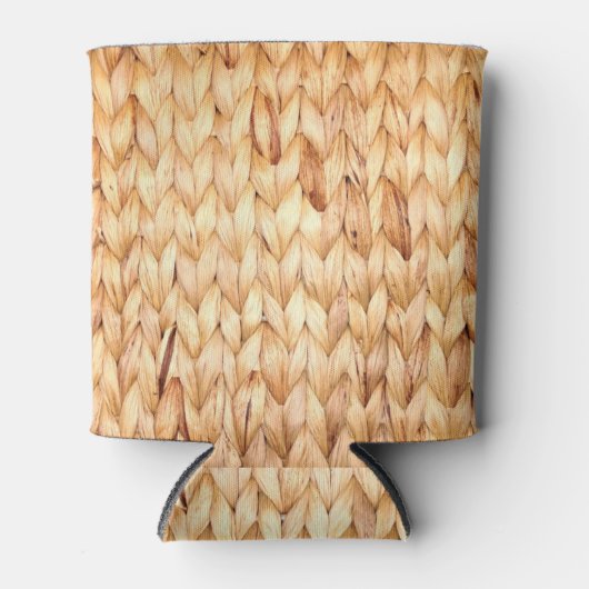 rustig tropisch strand woven wicker blikjeskoeler (Voorkant)