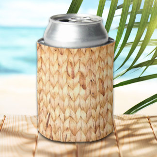 rustig tropisch strand woven wicker blikjeskoeler