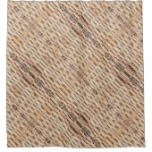 rustig tropisch strand woven wicker douchegordijn (Voorkant)