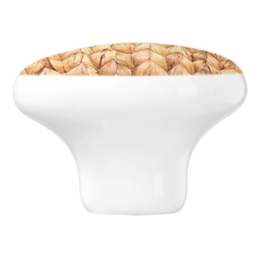 rustig tropisch strand woven wicker keramische knop (Zijkant)