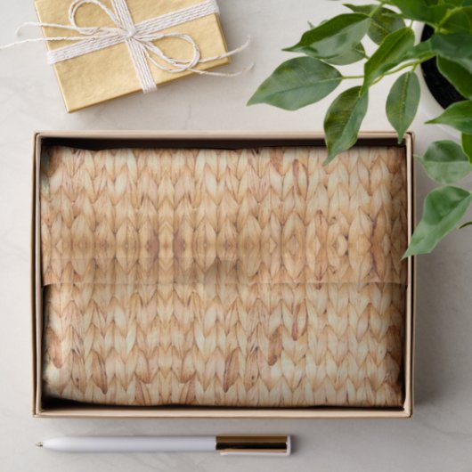 rustig tropisch strand woven wicker tissuepapier (Geschenk)