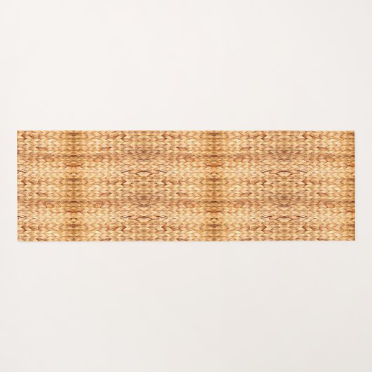 rustig tropisch strand woven wicker yogamat (Achterkant (horizontaal))