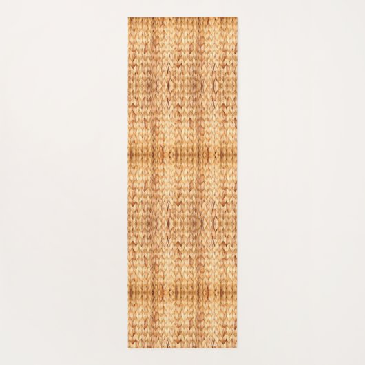 rustig tropisch strand woven wicker yogamat (Achterkant)