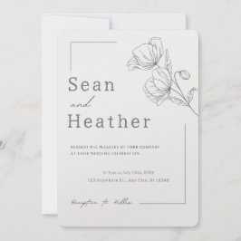 RUSTIG! Uitnodiging voor bruiloft - Voeg je eigen 