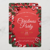 RUSTIG! Uitnodiging voor kerstfeest - Uw gegevens  (Voorkant / Achterkant)