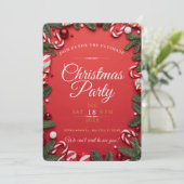 RUSTIG! Uitnodiging voor kerstfeest - Uw gegevens  (Staand voorkant)