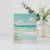 rustig Uitzicht aan de kust Briefkaart (Staand voorkant)