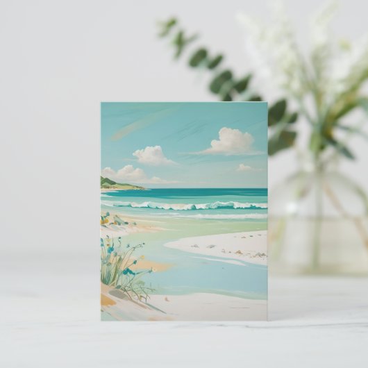 rustig Uitzicht aan de kust Briefkaart (Staand voorkant)