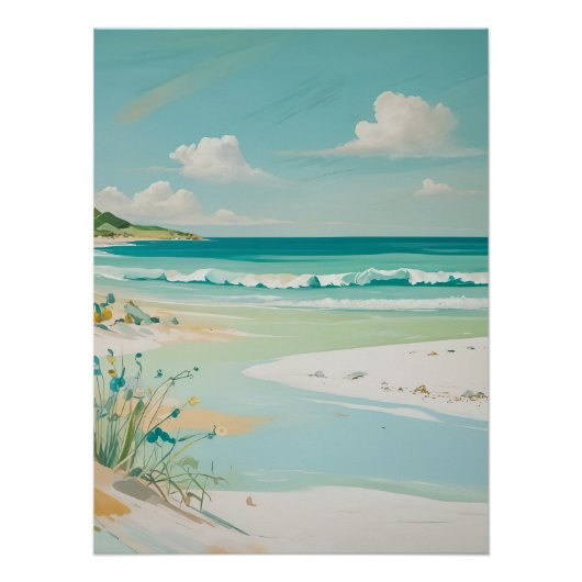 rustig Uitzicht aan de kust Perfect Poster (Voorkant)