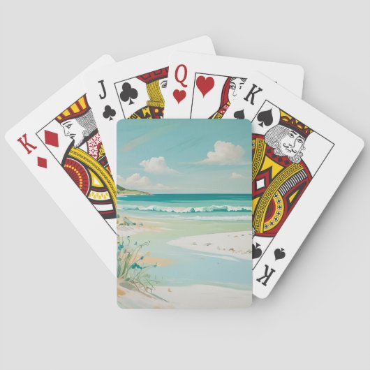 rustig Uitzicht aan de kust Pokerkaarten (Achterkant)