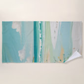 rustig Uitzicht aan de kust Strandlaken (Voorkant)