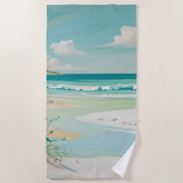 rustig Uitzicht aan de kust Strandlaken