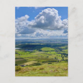 Rustig uitzicht vanaf Pendle Hill... Briefkaart (Voorkant)