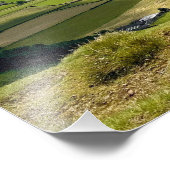 Rustig uitzicht vanaf Pendle Hill... Foto Afdruk (Hoek)