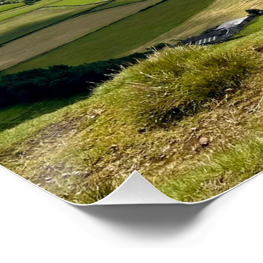 Rustig uitzicht vanaf Pendle Hill... Perfect Poster (Hoek)