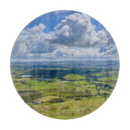 Rustig uitzicht vanaf Pendle Hill... Snijplank