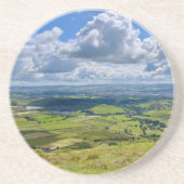 Rustig uitzicht vanaf Pendle Hill... Zandsteen Onderzetter (Voorkant)