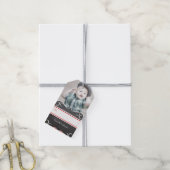 Rustig uw fotoalkbordpatroon cadeaulabel (Met Touw)