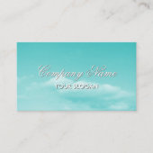 Rustig visitekaartje ontwerp met aqua sky afbeeldi (Voorkant)