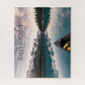Rustig Vreedzaam Lake Boating Verjaardag Legpuzzel (Verticaal)