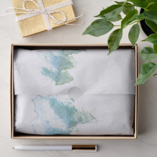 Rustig Vreedzaam Winterbos Waterverf Tissuepapier (Geschenk)