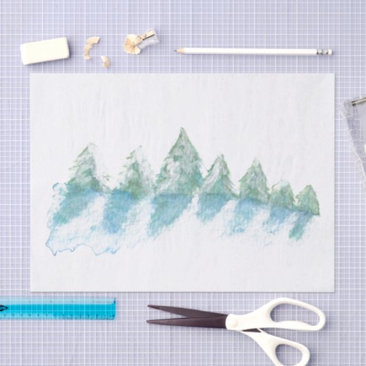 Rustig Vreedzaam Winterbos Waterverf Tissuepapier (Craft)