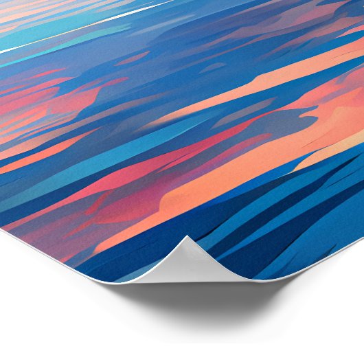 rustig water | AI-Poster Poster (Hoek)