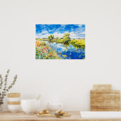 Rustig water in de lente Havelland Aquarel Poster (Keuken)