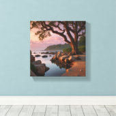 Rustig Water: Meerzijde Sereniteit Canvas Afdruk (Insitu (Houten vloer))