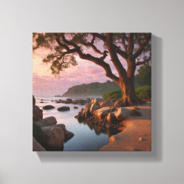 Rustig Water: Meerzijde Sereniteit Canvas Afdruk