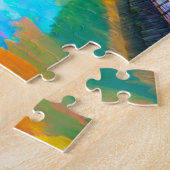 Rustig water: reflectie van Mt. Fuji Legpuzzel (Zijkant)