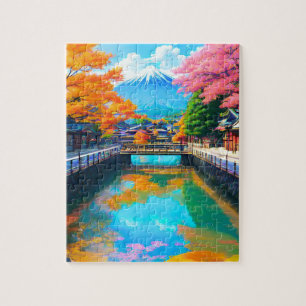 Rustig water: reflectie van Mt. Fuji Legpuzzel