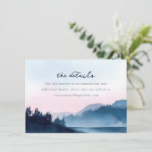 Rustig Watercolor Landschap in Pasteltinten Informatiekaartje (Staand voorkant)