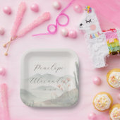 Rustig Waterverflandschap Papieren Bordje (Feest)