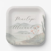 Rustig Waterverflandschap Papieren Bordje (Voorkant)