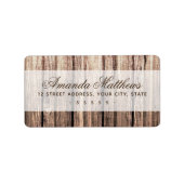 Rustig weerslabel met retournering van hout etiket (Voorkant)