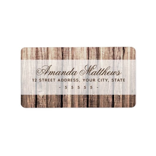 Rustig weerslabel met retournering van hout etiket (Voorkant)