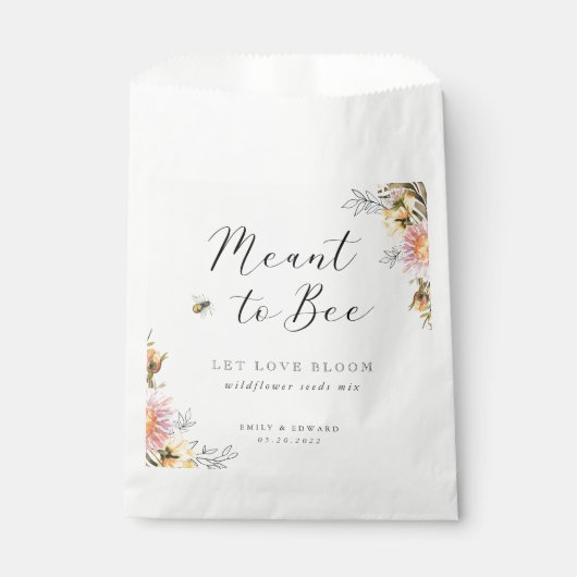 Rustig Wildbloem Vloeiend voor bijenbloemzaad Bedankzakje (Voorkant)