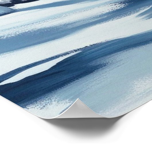 Rustig Winterlandschap Digitaal Schilderen Poster (Hoek)