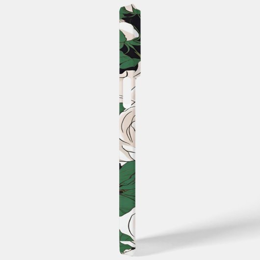 Rustig wit rozenpatroon Case-Mate iPhone case (Achterkant / Rechts)