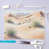 Rustig woestijnlandschap met zachte duinen tissuepapier (Craft)