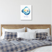 Rustig wordende kalme oceaan-schildering canvas afdruk (Insitu (Slaapkamer))